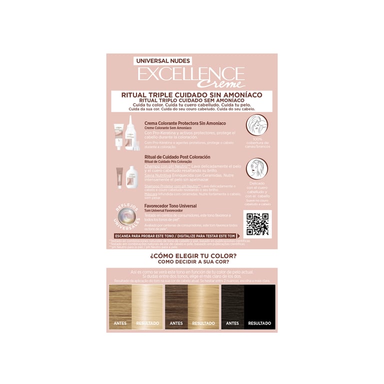 Excellence Creme Universal Nudes Tinte #10U-Lightest Blonde von L'Oreal Expert Professionnel