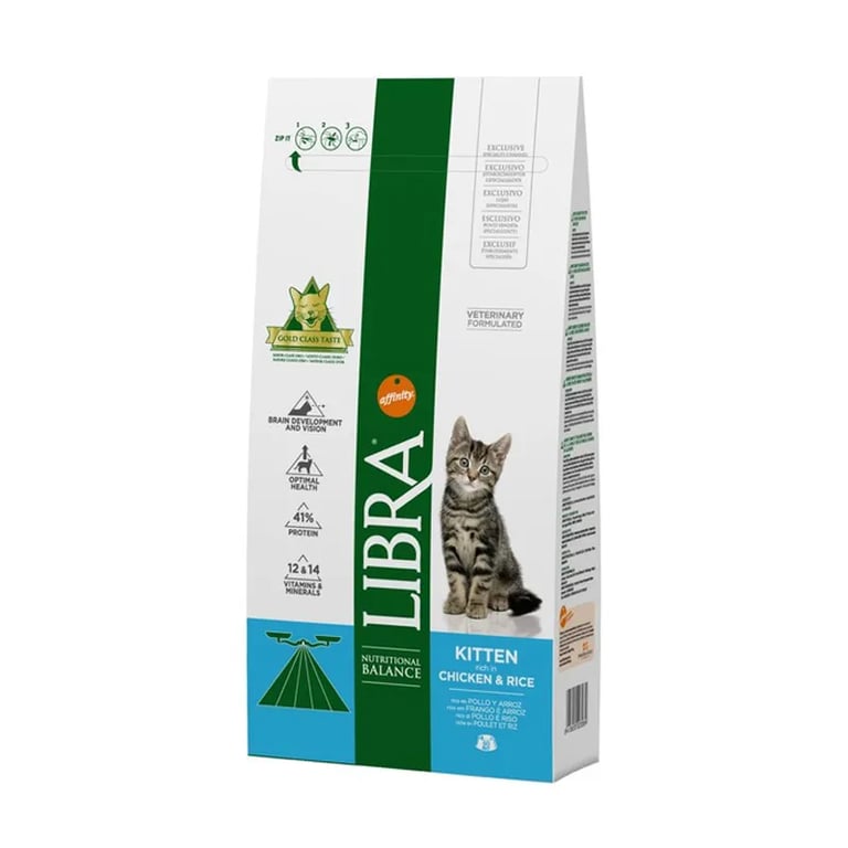 Libra Comida Para Gatos Kitten Pollo y Arroz 1,5 Kg