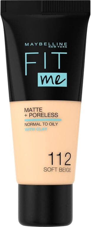 Fit Me Matte +Poreles Foundation #112-Soft beige 30 ml