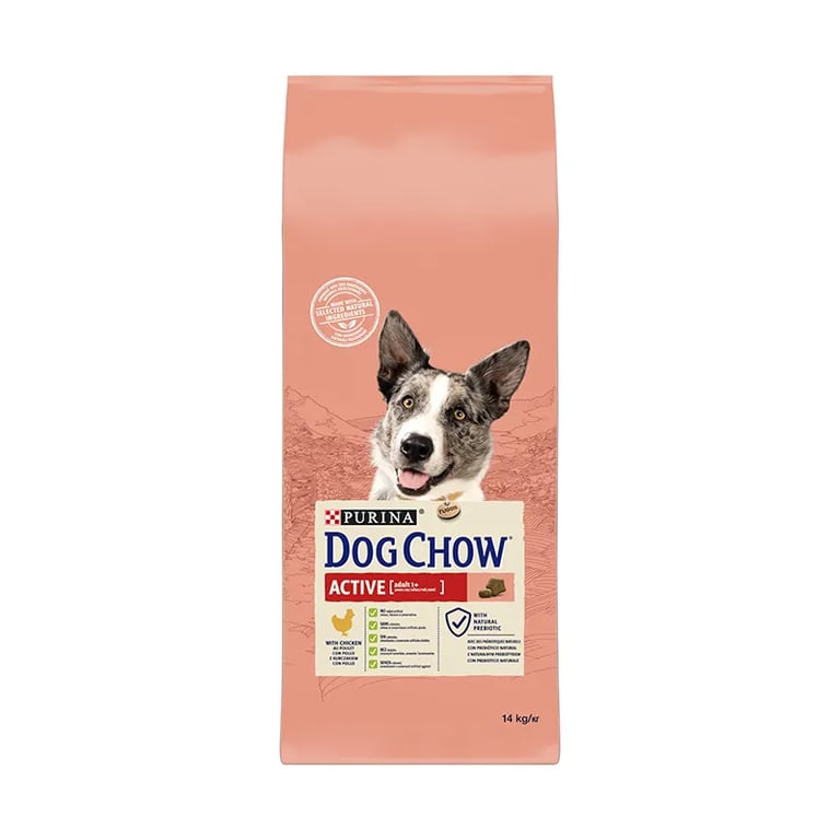 Dog Chow Pienso Para Perro Adulto Active Con Pollo 14 Kg