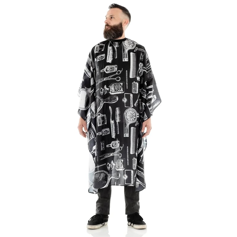 Pro The Barber New York Cappa Taglio Con Bottoni 45 x 155 cm