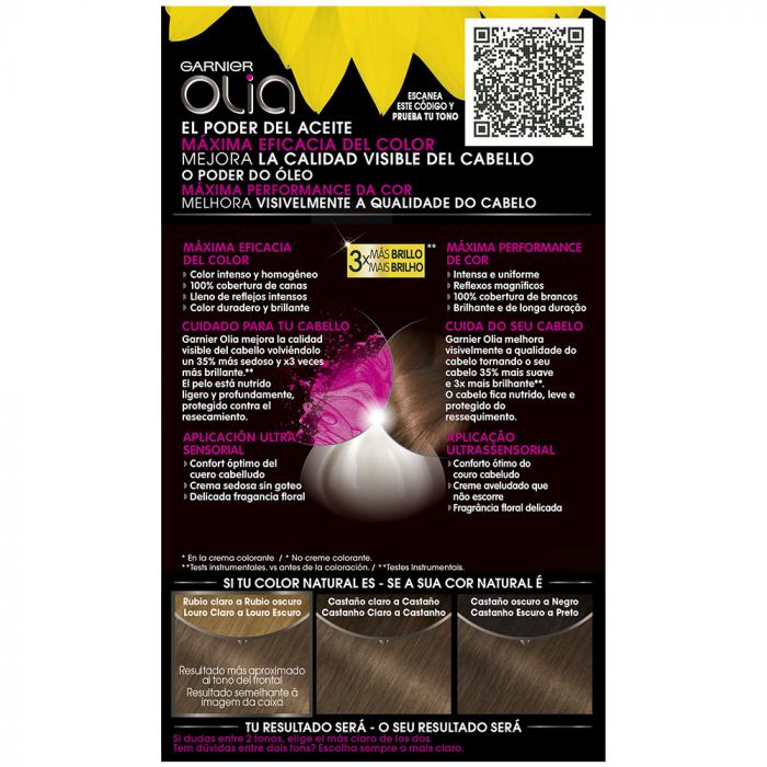 Olia Coloration Permanente #6.0 Blond Foncé 4 pcs de Imedia