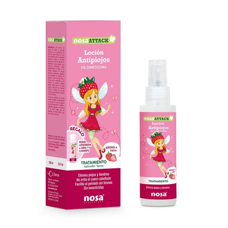 LOCIÓN ANTIPIOJOS 5% DIMETICONA FRESA + REGALO