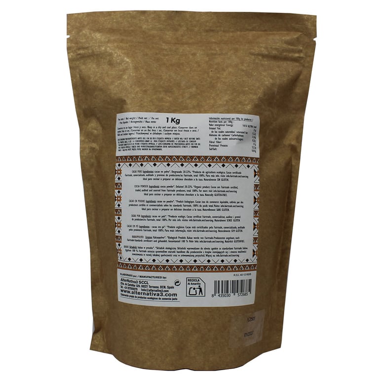 CACAO PUR PREMIUM BIO 1000g de Alternativa3