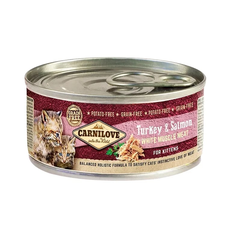 Latas Comida Para Gatitos Pavo Y Salmón