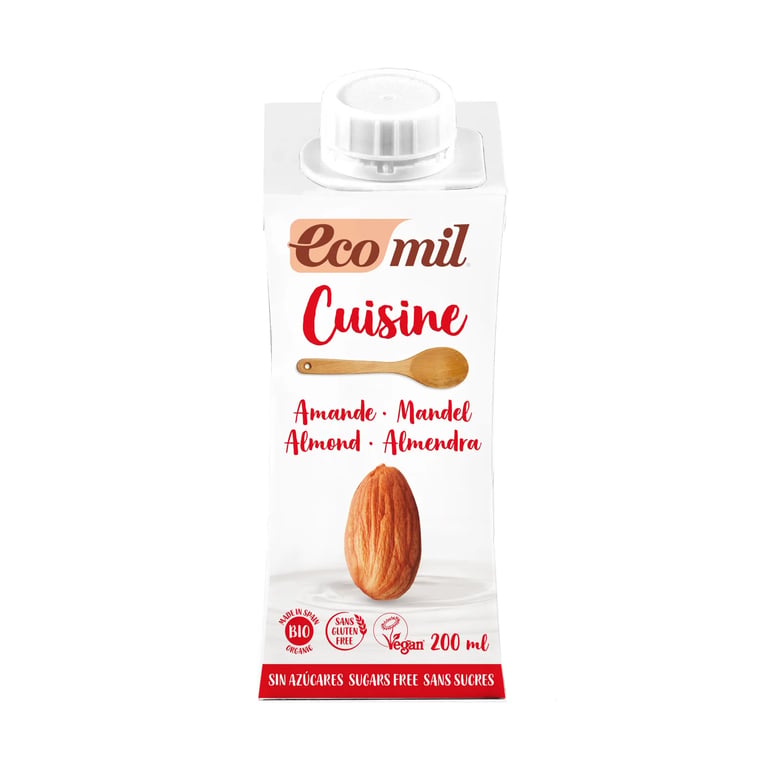 Crème d'amande sans sucre pour cuisiner Bio