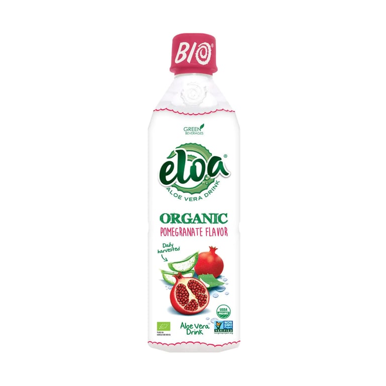 Bio-Aloe Vera und Granatapfel Getränk