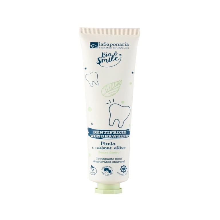 Dentrífico Blanqueador Wonder White Menta y Carbón