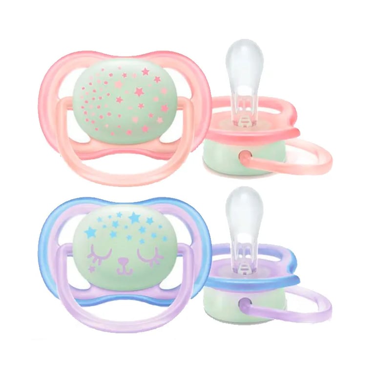 Schnuller für Nachts Ultra Air Silikon 0-6M Rosa