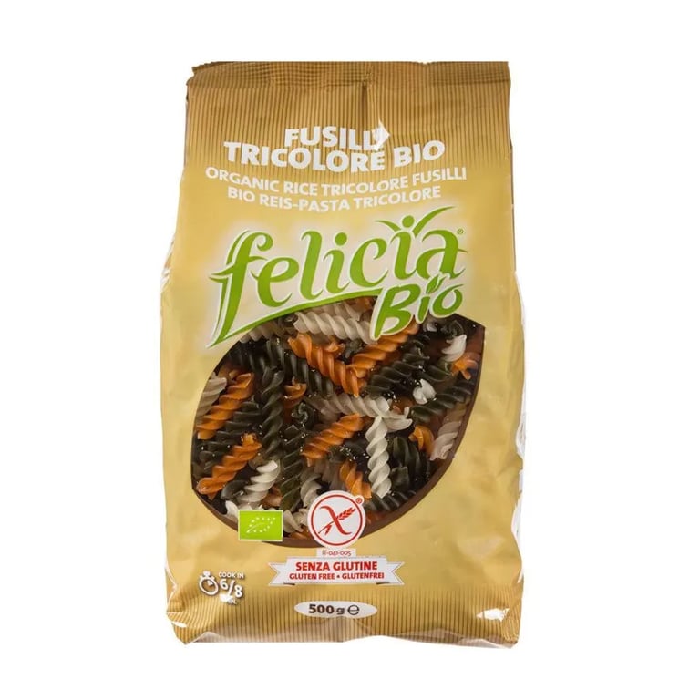 Fusilli-Espiral Tricolor Bio Sin Gluten