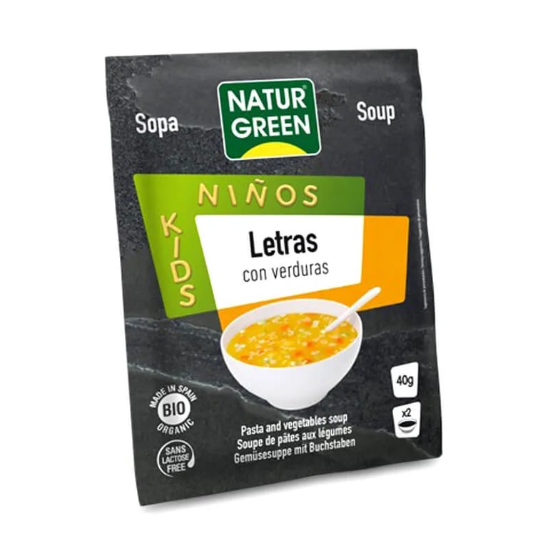 SOPA DE LETRAS CON VERDURAS BIO
