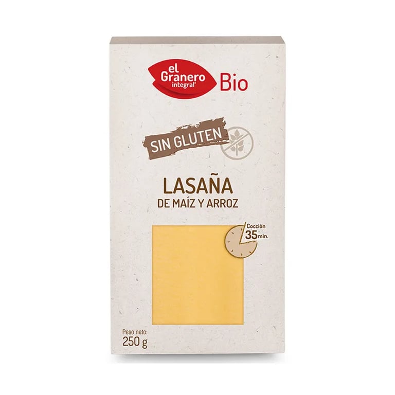 Plaques de Lasagne de Maïs et Riz sans Gluten Bio