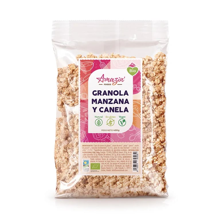 Granola Maçã e Canela Bio Sem Glúten