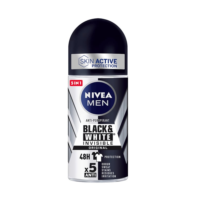 Black & White Men Invisible Antitranspirante Original Roll-On 50 ml