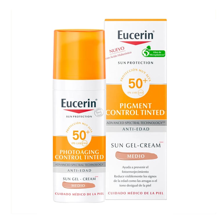 EUCERIN SUN CC CREME PHOTOAGING CONTROL SPF50+ TONO MEDIO