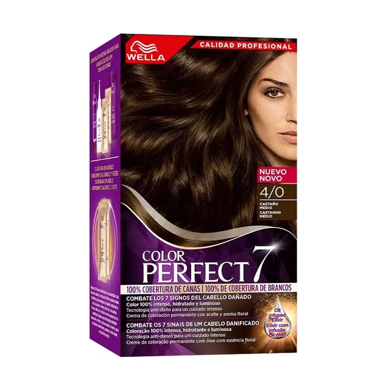Colour Perfect 7 100% Grau Haarabdeckung #4/0 - Mittelbraun