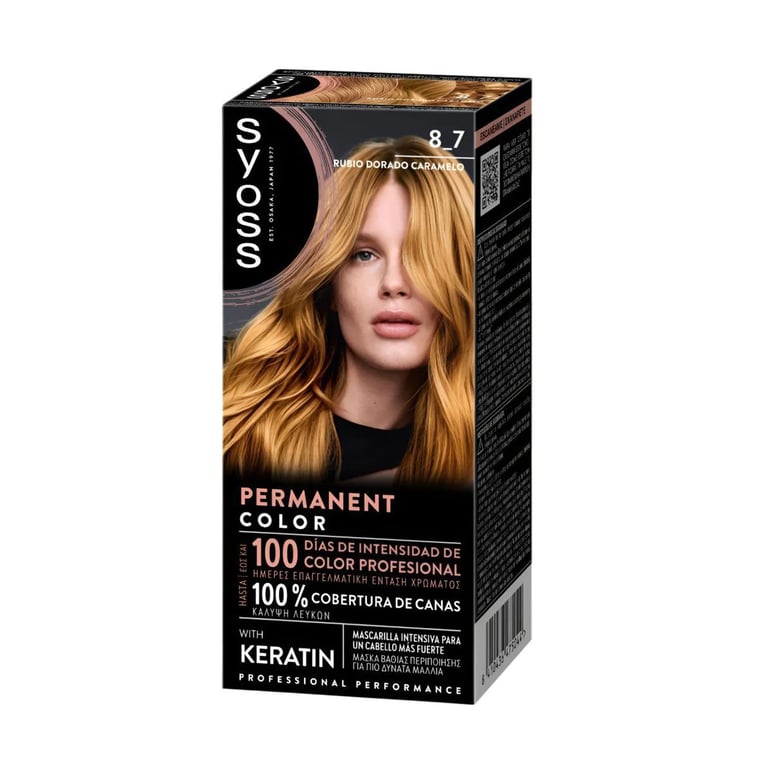 Farbe Permanent #8-7 Goldblond Karamell
