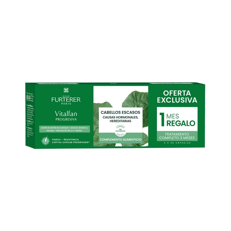 VITALFAN ANTICAÍDA PROGRESIVA TRATAMIENTO 2 MESES + 1 DE REGALO