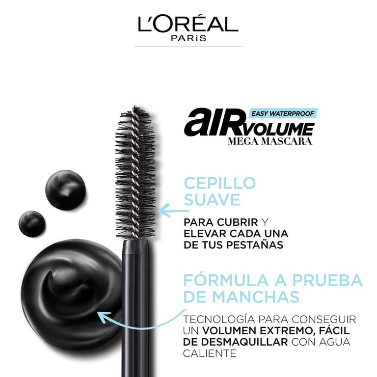 Air Volume Easy Waterproof Mega Mascara #01-Black von L'Oreal Paris