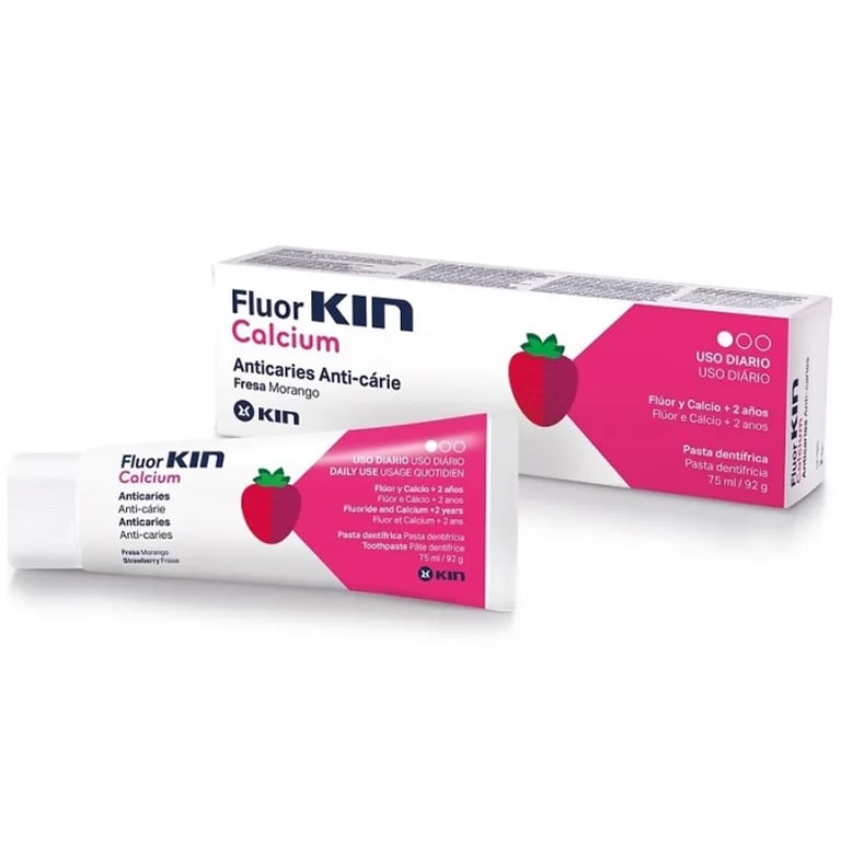 Fluor Kin Calcio Dentifricio Fragola