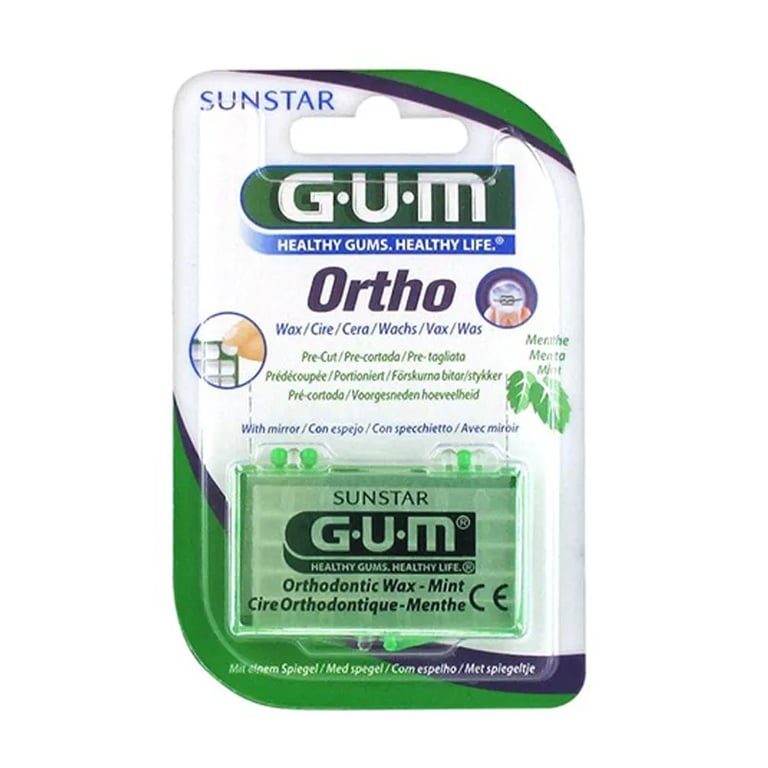 GUM 724 CERA ORTODONCIA MENTOLADA CON ESPEJO