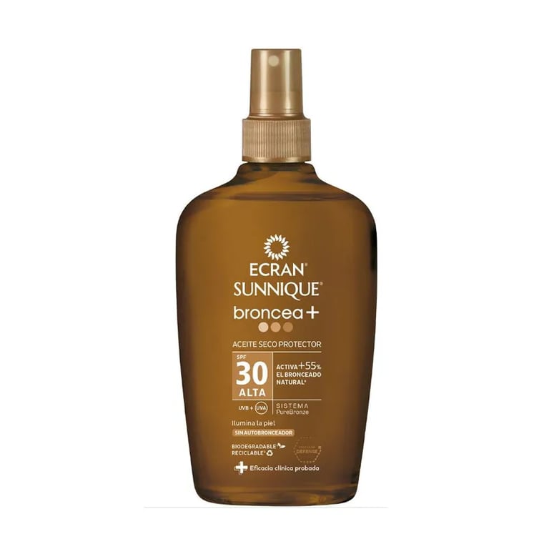 Sunnique Broncea+ Aceite Seco Protector SPF30