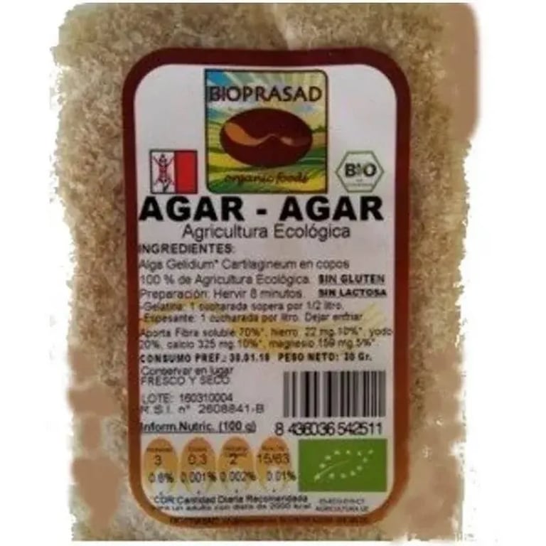 Algas Agar Agar Copos Sin Gluten Eco