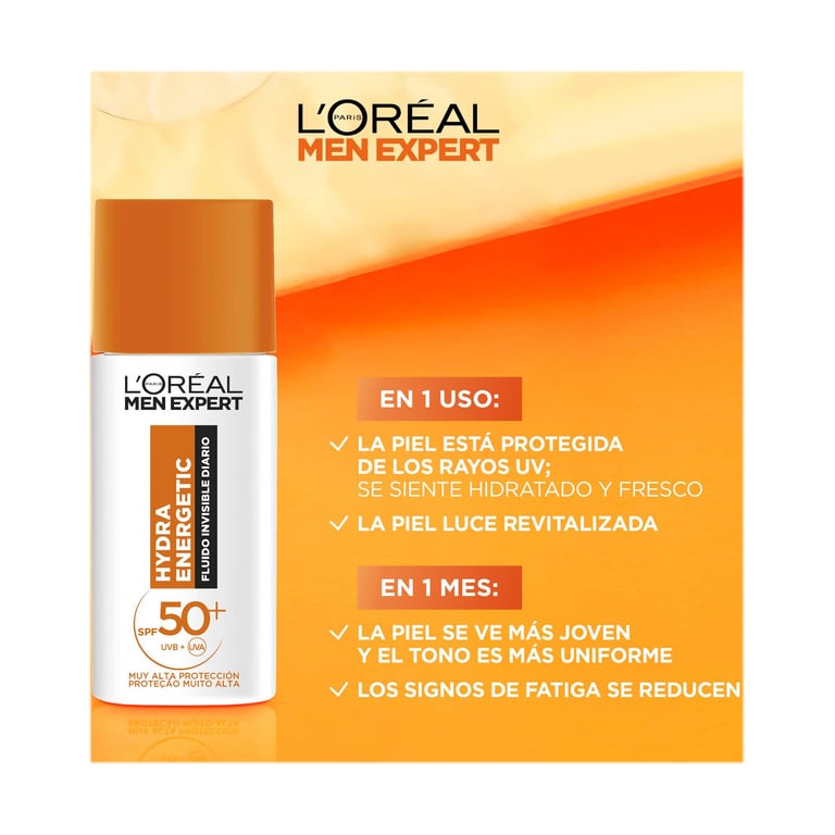 Men Expert Hydra Energetic Con Vitamina C SPF50 50 ml de L'Oreal Paris