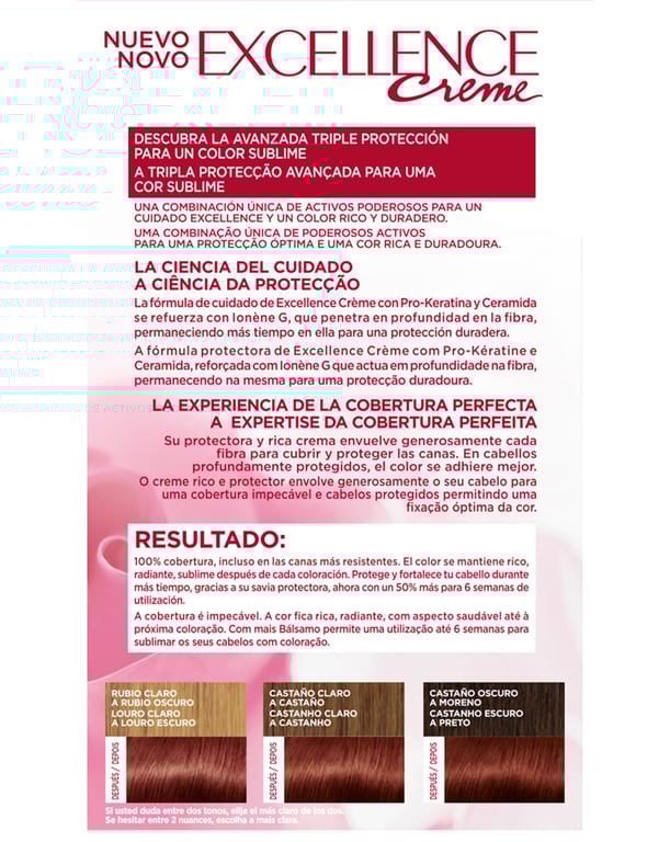 Excellence Creme Tönung #4,54 Kaoba-Kupfer-Braun von L'Oreal Expert Professionnel