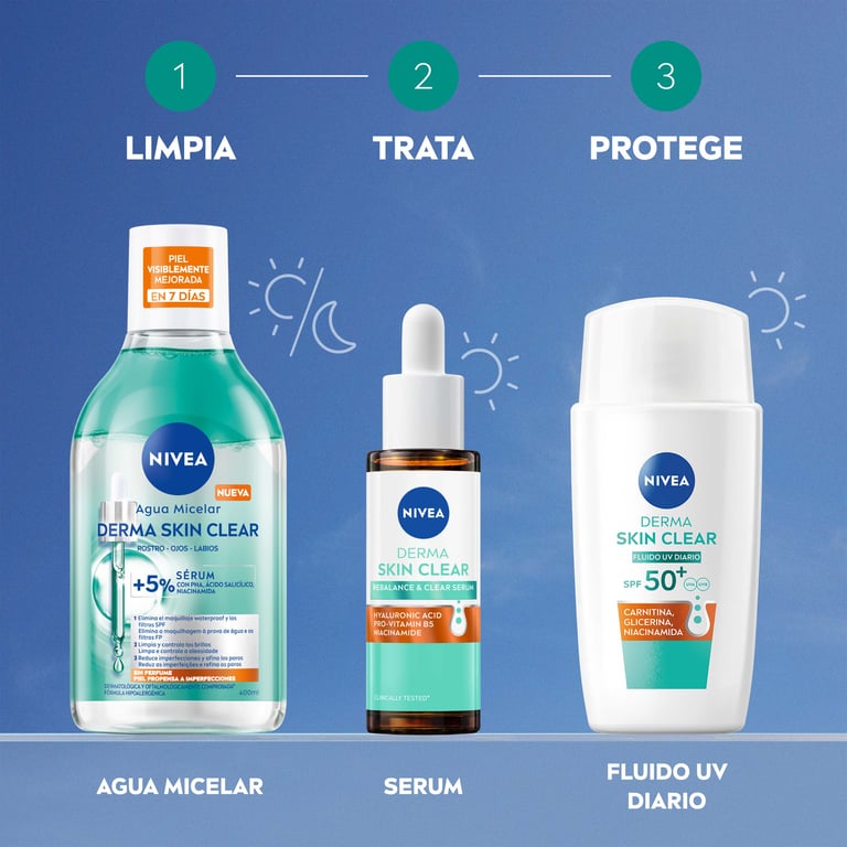 Gesichtsfluid Derma Skin Clear SPF50+ 40 ml von Nivea