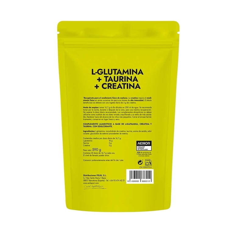 L-Glutamina + Taurina + Creatina - imagen 2 de 4