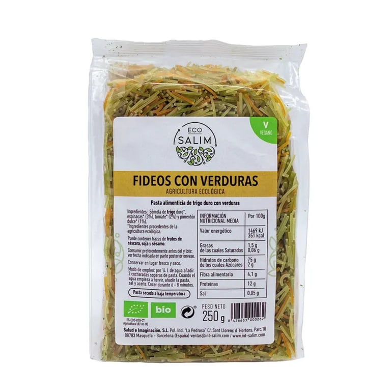 Nouilles aux légumes Bio