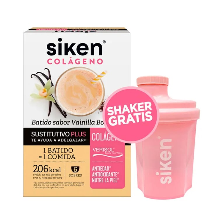 Sustitutivo Colágeno Batido #Vainilla 6 Sobres + Shaker