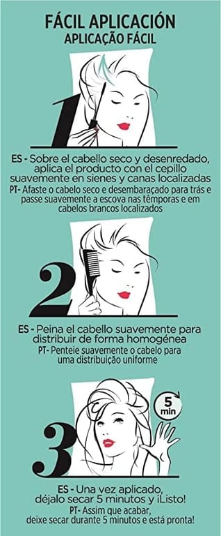 Magic Retouch Cepillo Cubre Canas #Castaño Oscuro de L'Oreal Paris