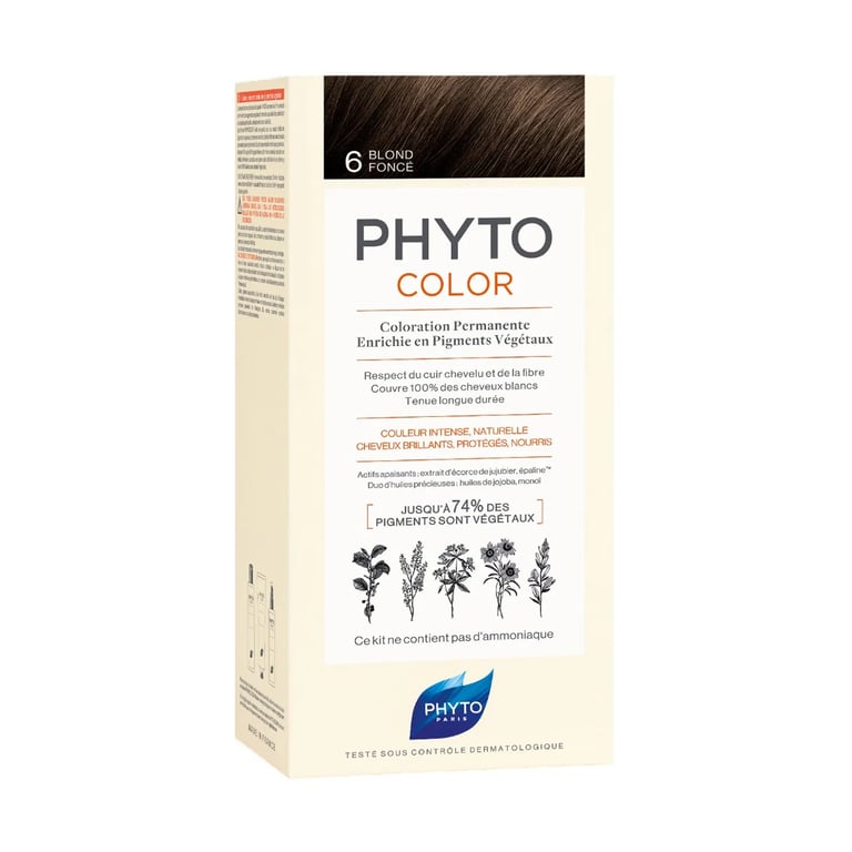 PHYTOCOLOR COLORACIÓN PERMANENTE Nº 6 RUBIO OSCURO