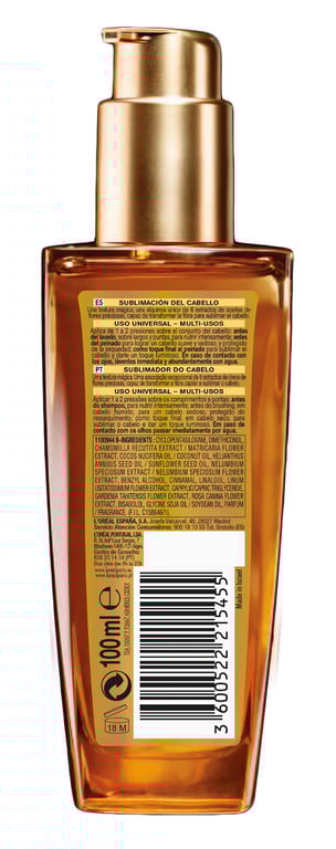 Huile Extraordinaire Cheveux Normaux 100 ml de Elvive