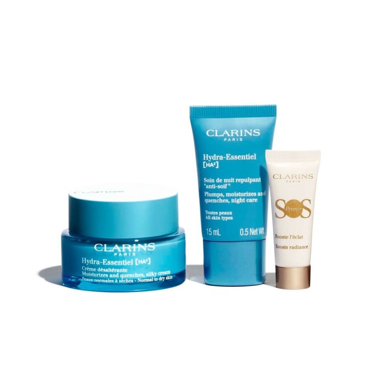 Hydra-Essentiel [HA²] 50ml + Hydra Essentiel [HA²] Nuit + Primer Lot de Clarins