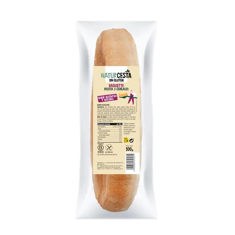 Baguette Receta 3 Cereales Sin Gluten