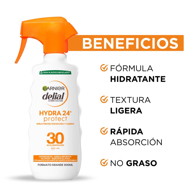 Hydra 24 Protect Lait Protecteur Visage Et Corps SPF30+ 270 ml de Delial