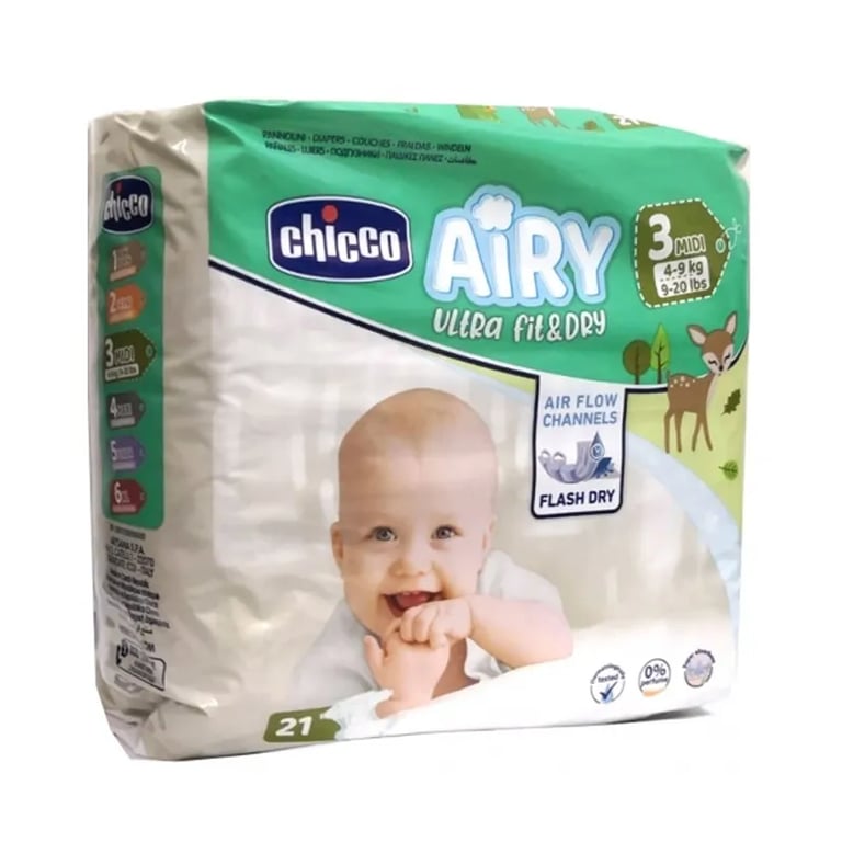Fraldas Airy Midi T-3 4-9 Kg