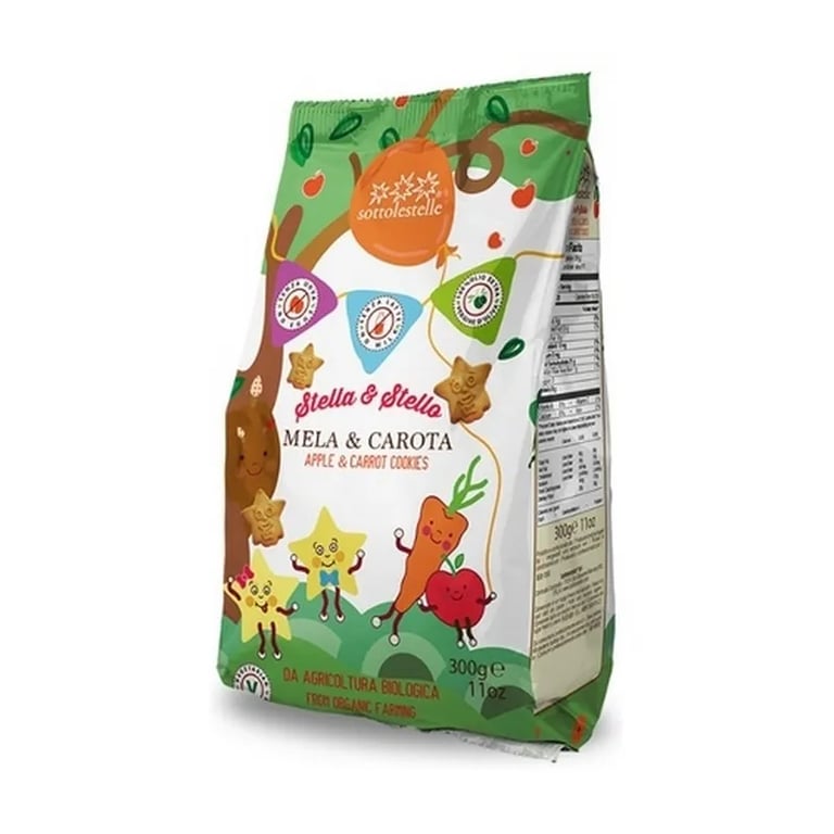 Galletas Estrellas De Manzana y Zanahoria Bio