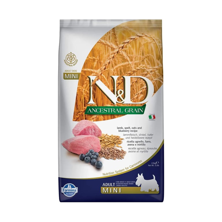 Pienso Hond Mini ND Ancestral Lam Spelt Bosbes