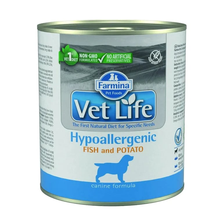 Vetlife Hypoallergenes Hundenassfutter Fisch Kartoffel
