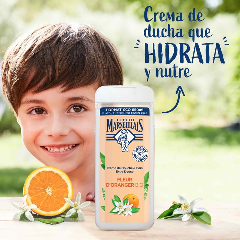 Creme De Duche Extra Suave Flor De Laranjeira Bio 650 ml da Le Petit Marseillais
