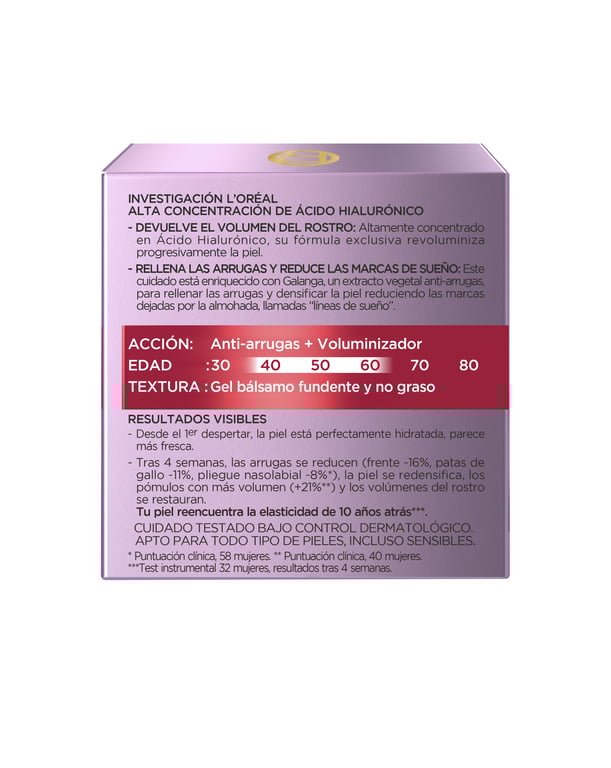 Revitalift Filler Notte Volumizzante Anti-Età 50 ml di L'Oreal Make Up