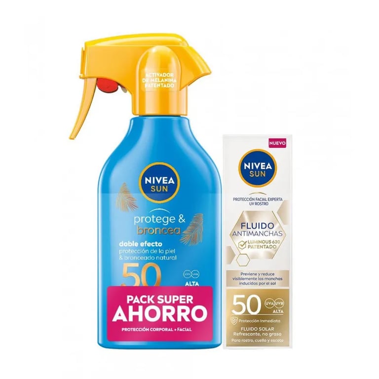 Sun Protege Broncea SPF50 270 ml + Fluido Antimanchas 40 ml