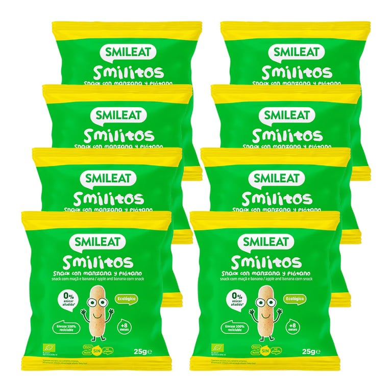 Pack Smilitos Manzana y Plátano 8 Unidades