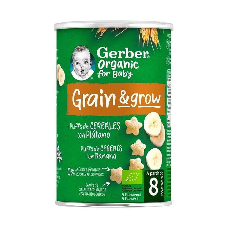 Grain Grow Puffs De Cereales Con Plátano