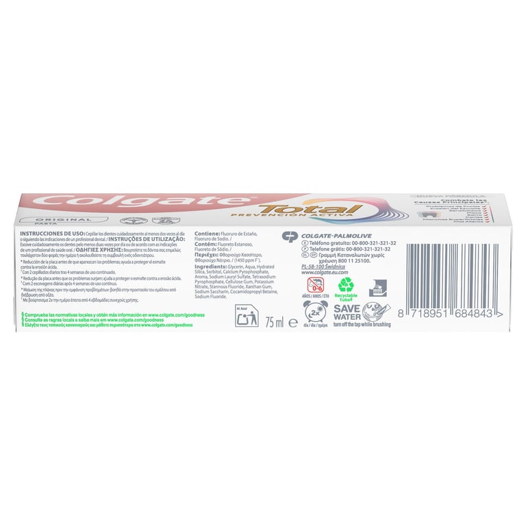 Total Original Dentifrice 75 ml de Colgate