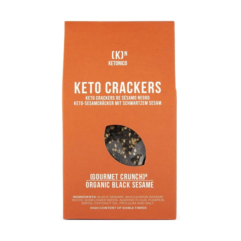 Keto Crackers De Sésamo Negro Bio